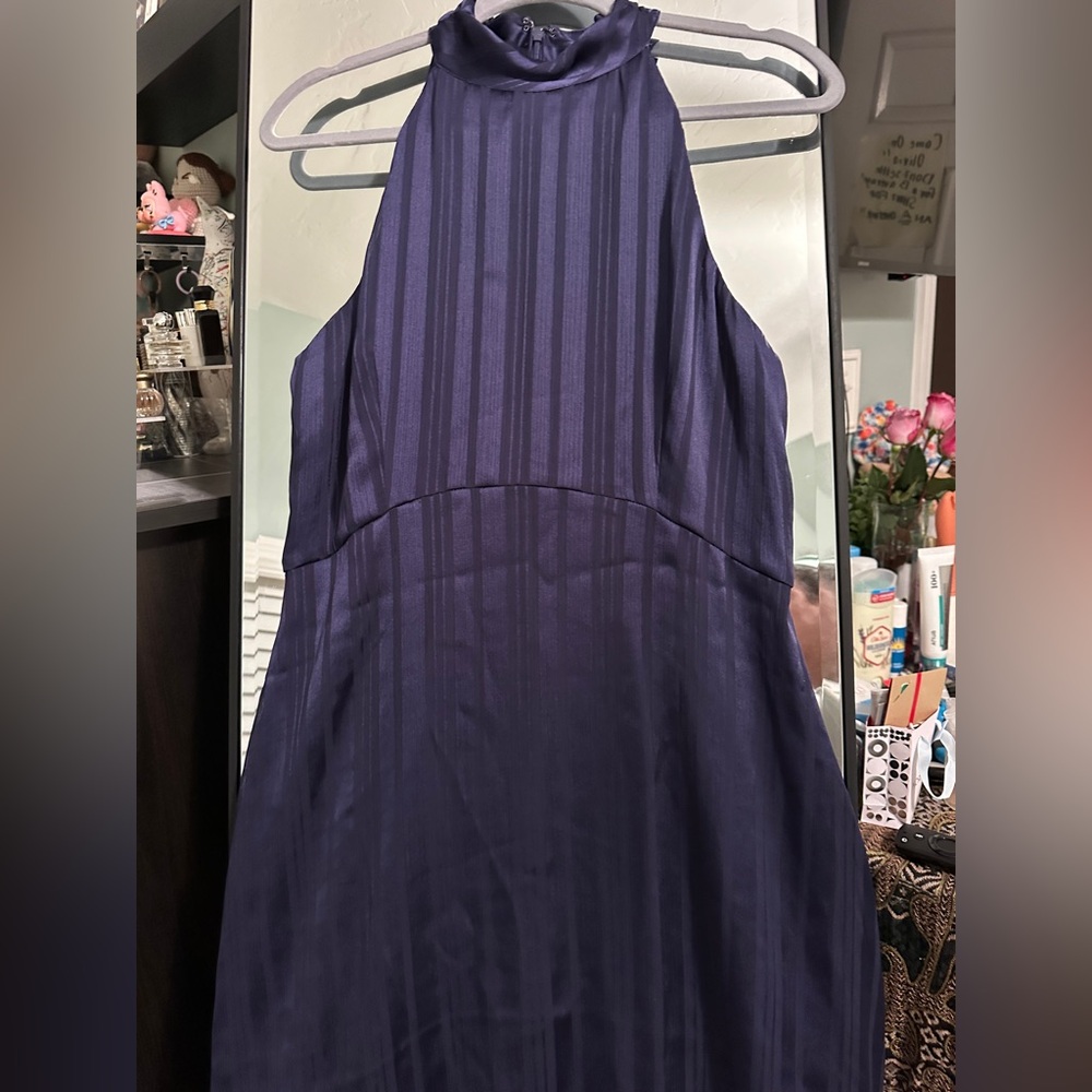 NWT Banana Republic Factory Satin Halter Neck A Line Dress